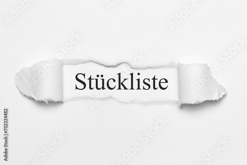 Stückliste 