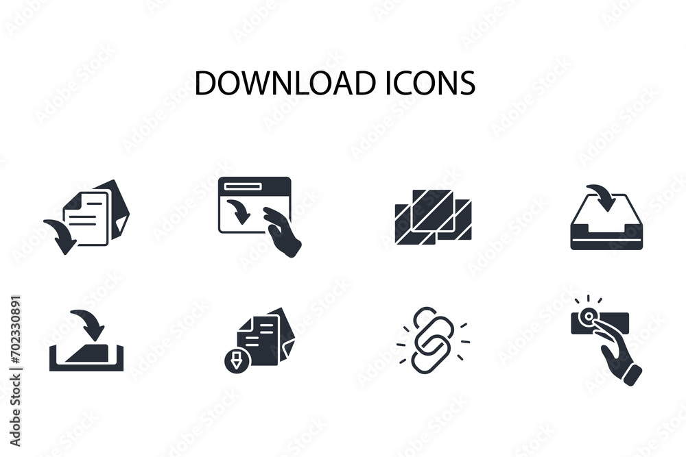 Download icon set.vector.Editable stroke.linear style sign for use web design,logo.Symbol illustration. Download icon set.vector.Editable stroke.linear style sign for use web design,logo.Symbol illustration.