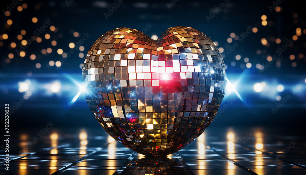 Fototapeta premium a disco ball shaped like a heart