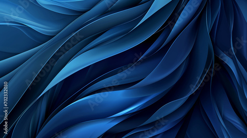 Abstract background with navy blue paper cutting waves.