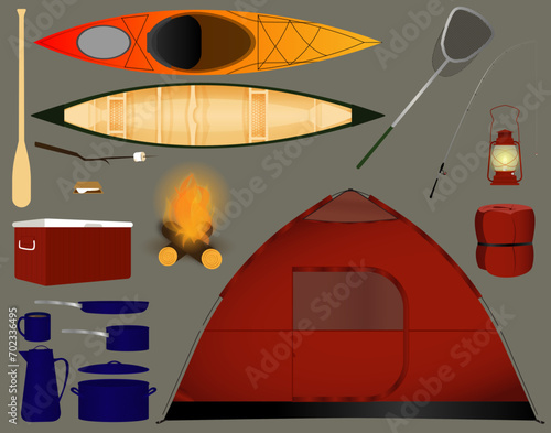Camping Vector Art Assets