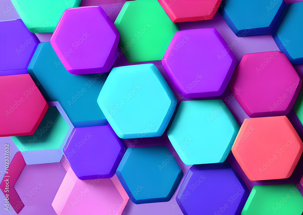 Multicolored patterns with repeating hexagonal mosaics hexagons mosaic background design Modern technology geometric ,Generative AI Multicolored patterns with repeating hexagonal mosaics hexagons mosaic background design Modern technology geometric ,Generative AI