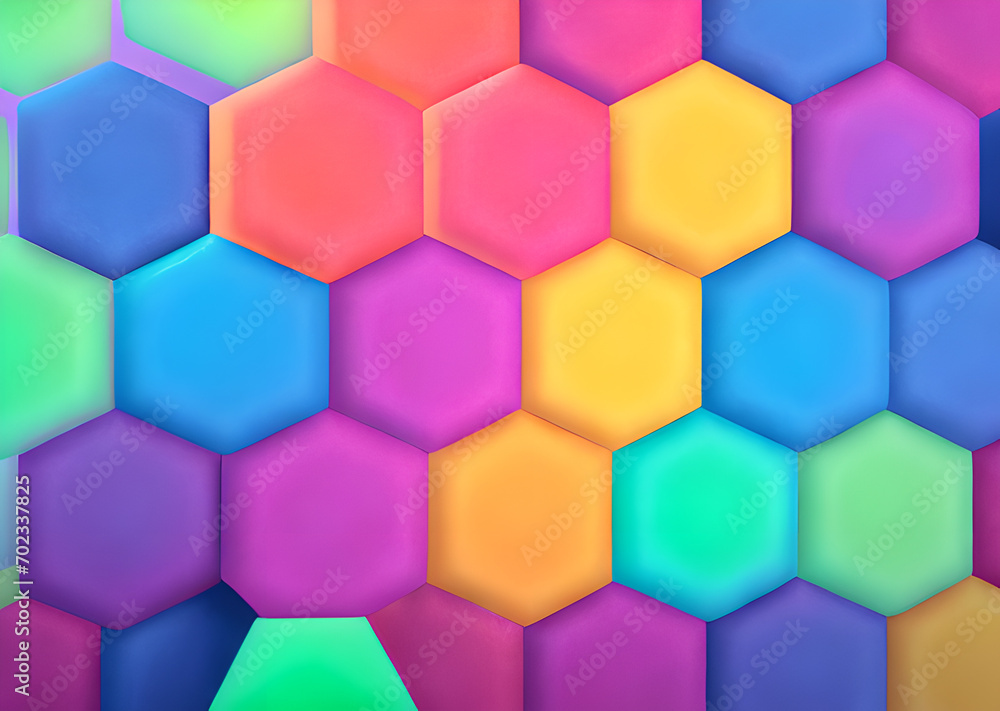 Multicolored patterns with repeating hexagonal mosaics hexagons mosaic background design Modern technology geometric ,Generative AI Multicolored patterns with repeating hexagonal mosaics hexagons mosaic background design Modern technology geometric ,Generative AI