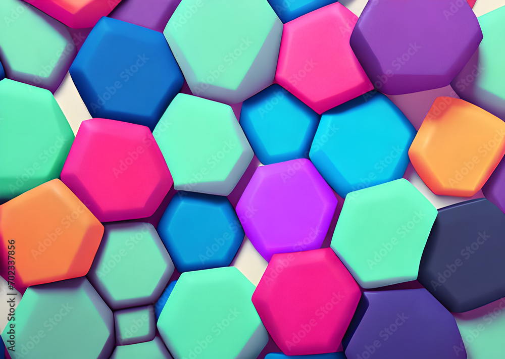 Multicolored patterns with repeating hexagonal mosaics hexagons mosaic background design Modern technology geometric ,Generative AI Multicolored patterns with repeating hexagonal mosaics hexagons mosaic background design Modern technology geometric ,Generative AI