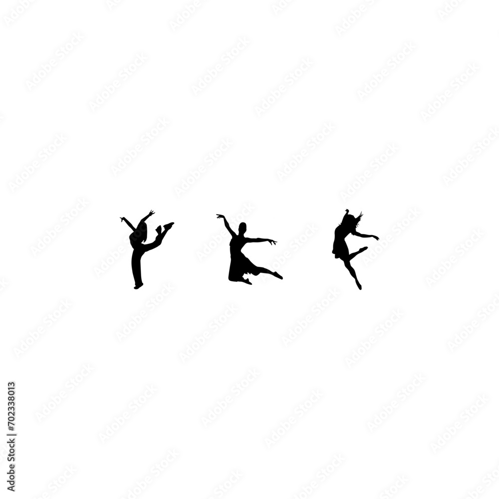 Group people dancing silhouette set. Figure happy active young men and women simple cartoon collection.Ballerina silhouette Dancers are isolated on a white background. Vector female ballet dancers. Group people dancing silhouette set. Figure happy active young men and women simple cartoon collection.Ballerina silhouette Dancers are isolated on a white background. Vector female ballet dancers.