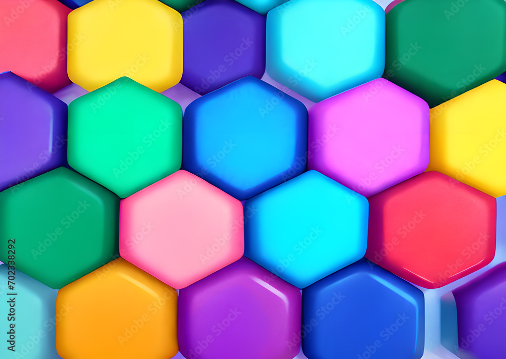 Multicolored patterns with repeating hexagonal mosaics hexagons mosaic background design Modern technology geometric ,Generative AI Multicolored patterns with repeating hexagonal mosaics hexagons mosaic background design Modern technology geometric ,Generative AI