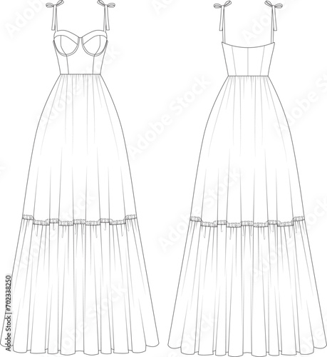 Fashion CAD for Corset Dress