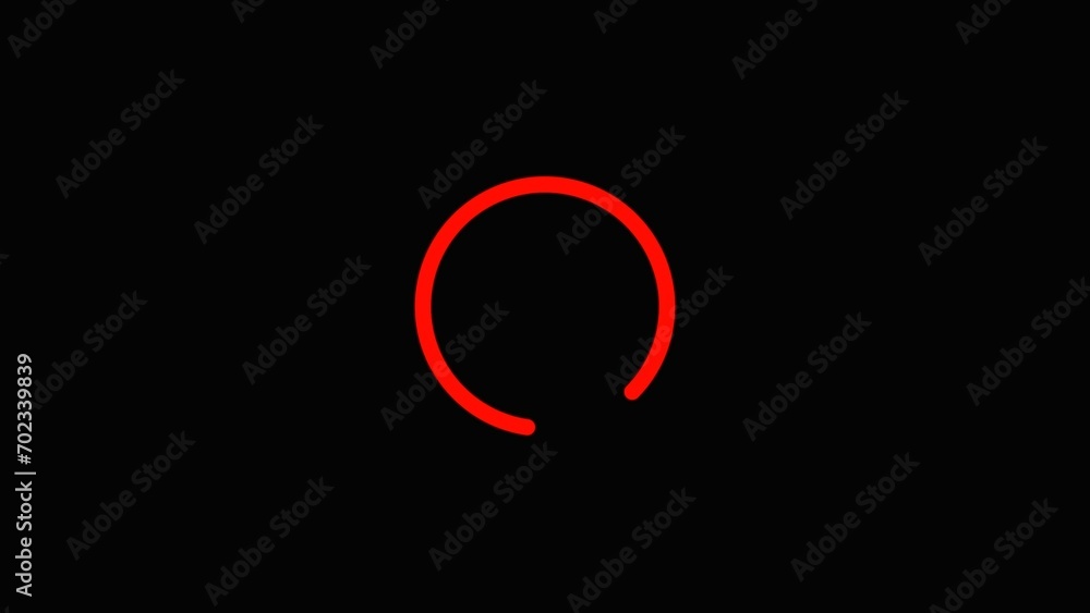 Abstract beautiful red color loading bar circle frame illustration load ...