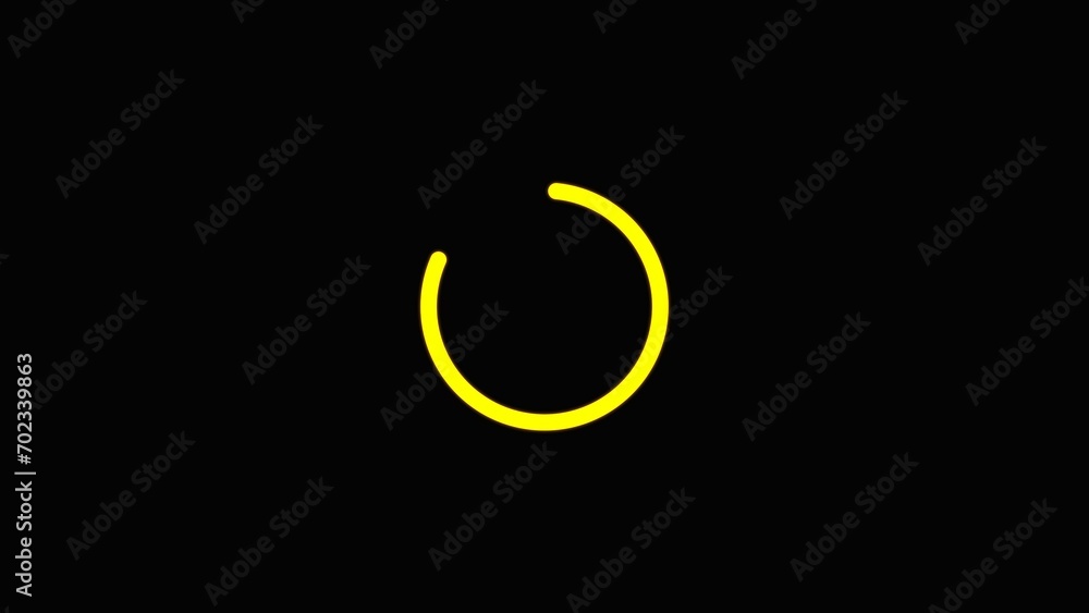 Abstract beautiful yellow color loading bar circle frame illustration load icon background Abstract beautiful yellow color loading bar circle frame illustration load icon background