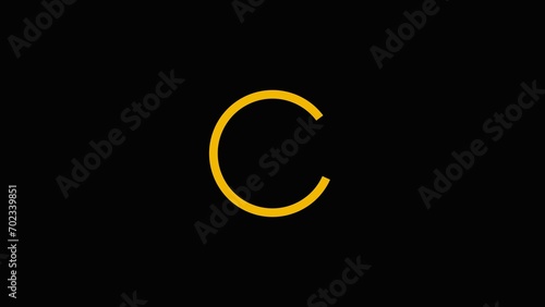 Abstract beautiful yellow color loading bar circle frame illustration load icon background 