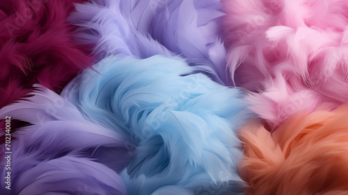 Colorful feathers texture background