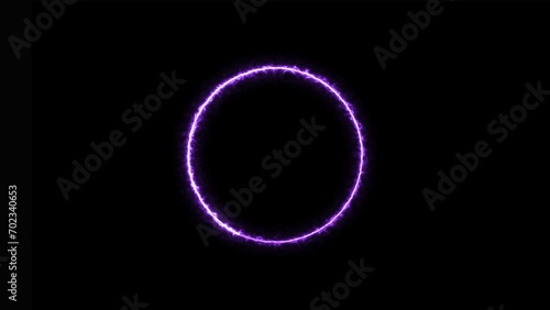 abstract beautiful purple neon light loading circle illustration background