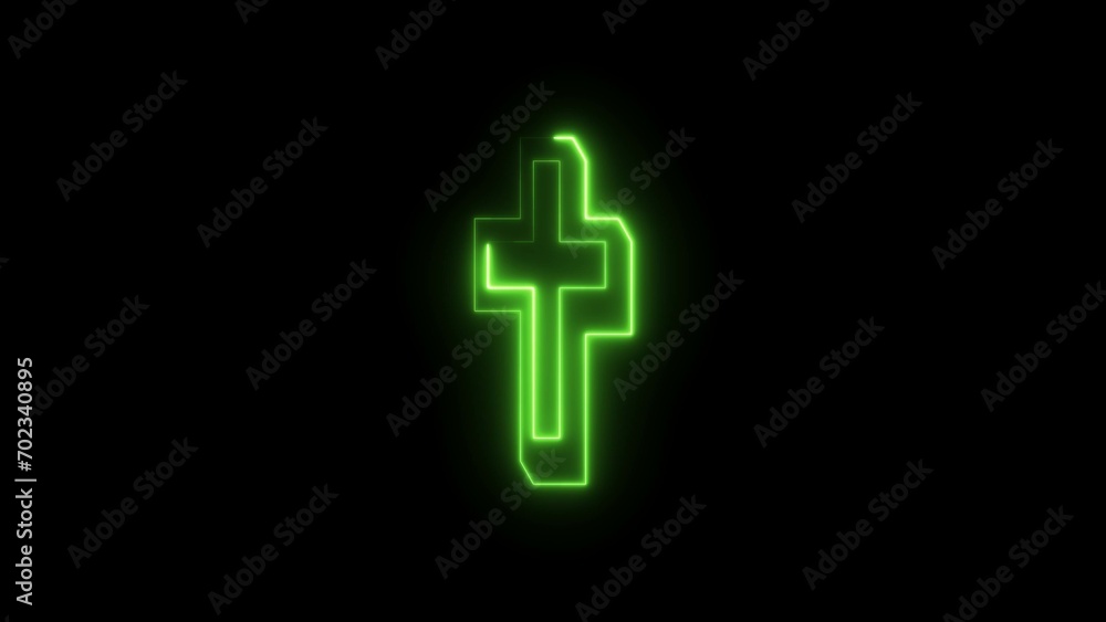 Abstract Green Neon Lights Christian Glowing Frame Background illustration Abstract Green Neon Lights Christian Glowing Frame Background illustration