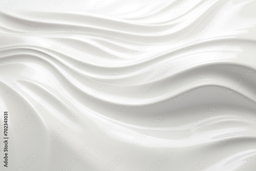 glossy white liquid oil paint opaque, surface waves