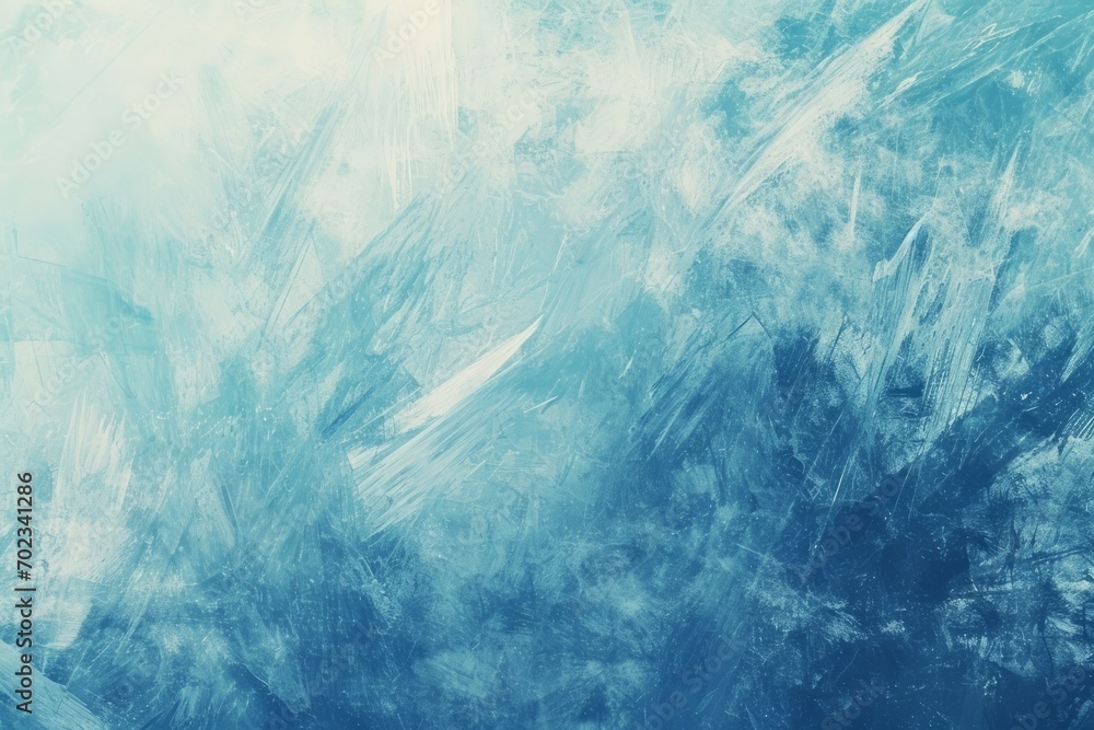 Ice texture, abstract blue background - obrazy, fototapety, plakaty 