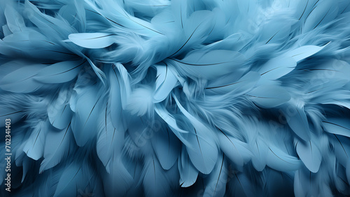 Light blue feathers texture background