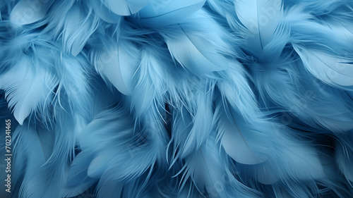Light blue feathers texture, background