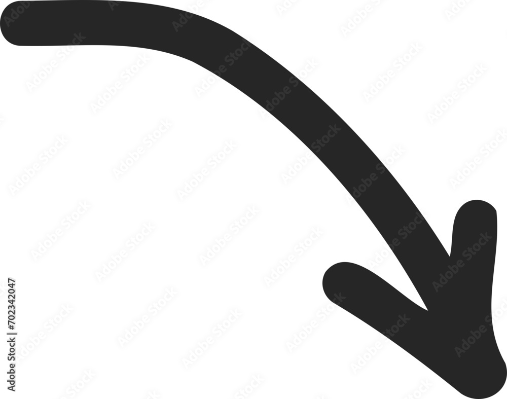 Obraz premium Hand-Drawn Vector Arrow Illustration