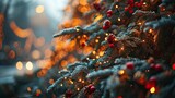 Blurred Festive Christmas Background Bokeh Colorful, Background HD, Illustrations