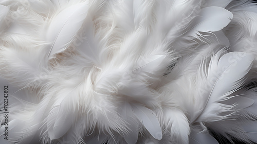 White feathers texture. Background