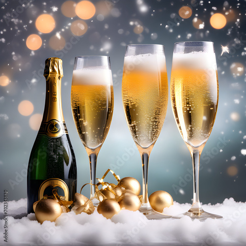 Celebration and parties Champagne Images for the New Year photo