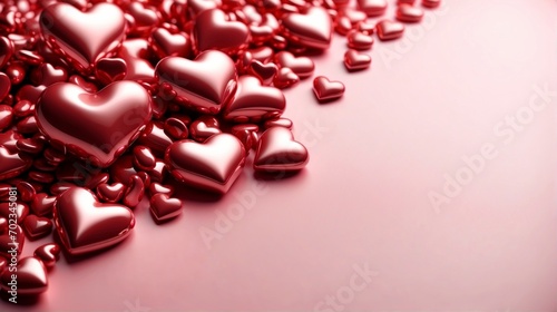 Red hearts, Valentine's Day background