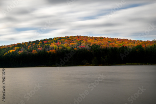 Spruce Knob Lake in the Fall moving clouds and water