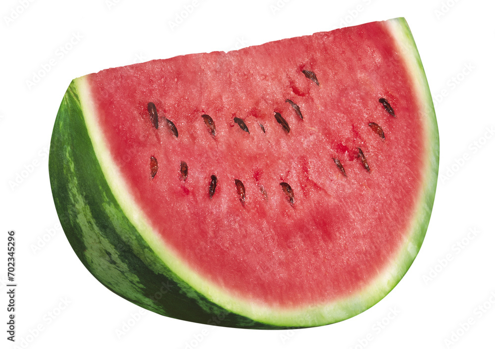 fatia de melancia isolado em fundo transparente