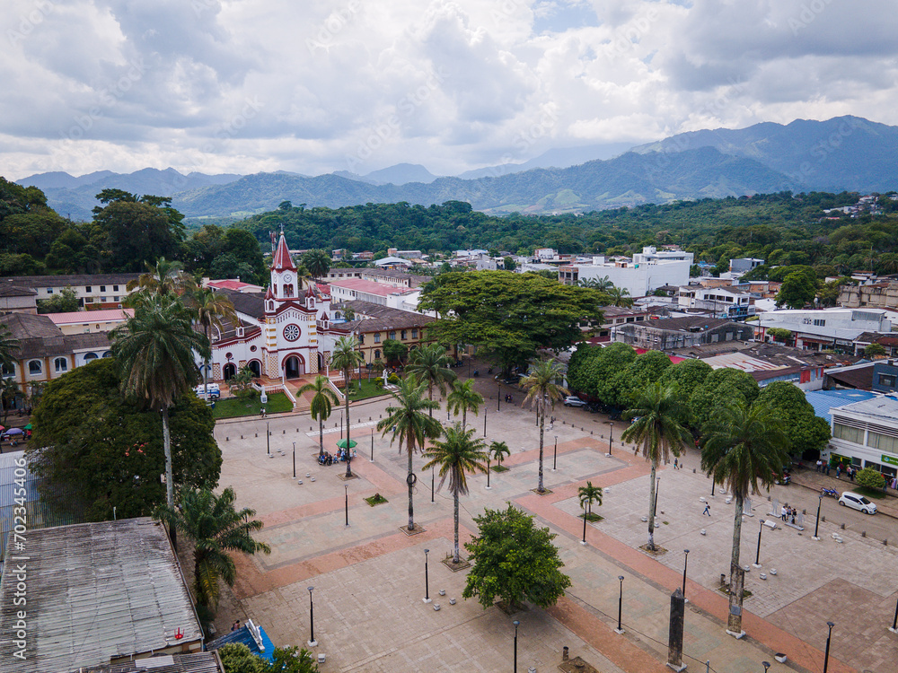 aerial view of the center of Florence - Caquetá in Colombia