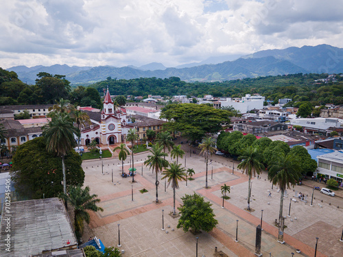Obraz na płótnie aerial view of the center of Florence - Caquetá in Colombia w salonie