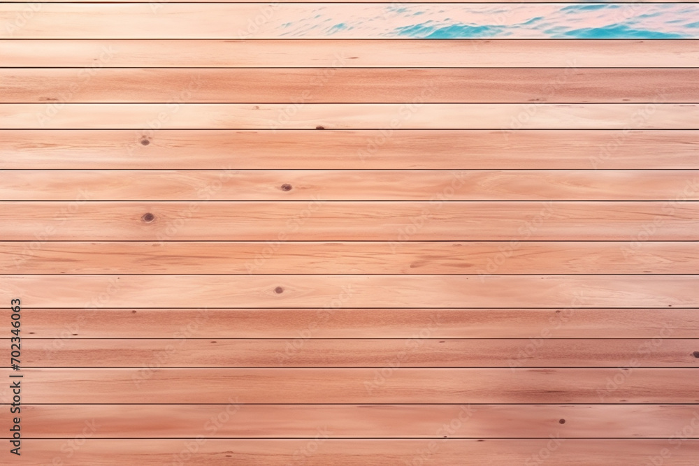 Fototapeta premium Wood deck of sea top view