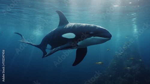 killer whale.Generative AI © shuvodesign