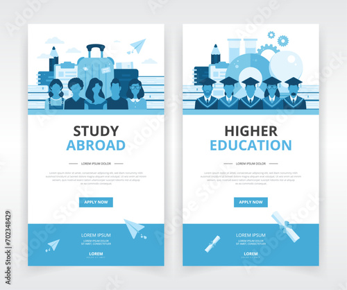 Email, or newsletter templates for announcements or promotional needs in study abroad and higher education programs