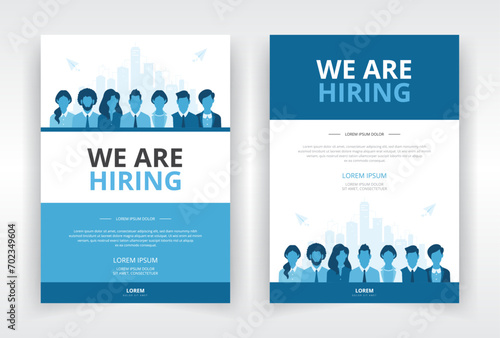 Poster or flyer templates for effective recruitment and hiring process photo