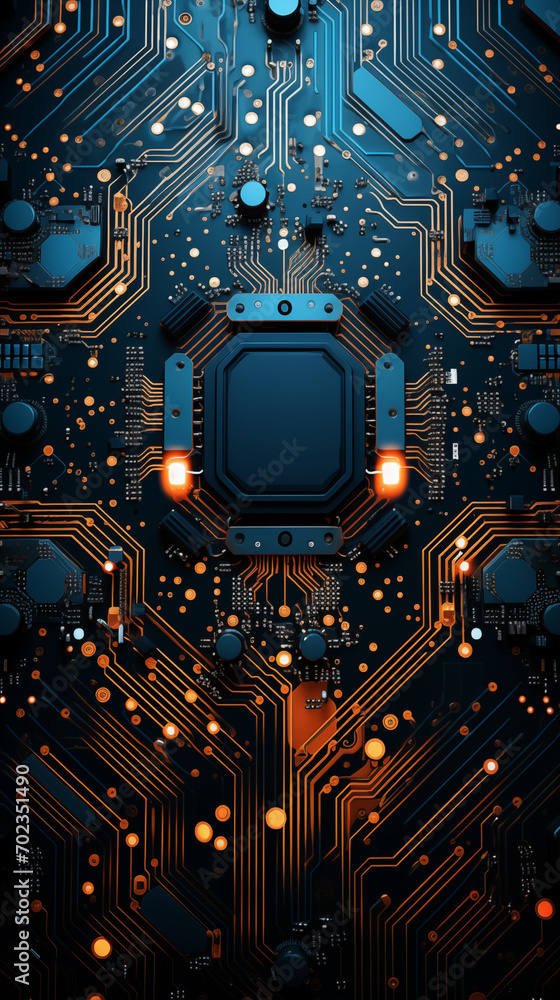 Techno Wonderland: Exploring the Intricacies of a Futuristic Circuit Board