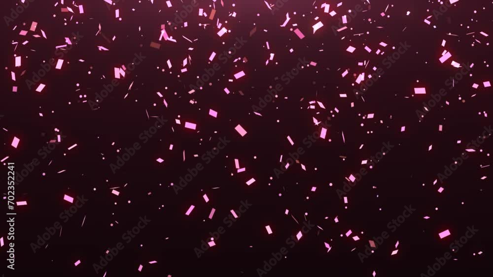 Luxury rose gold background. Pink confetti flowing on crimson gradient ...