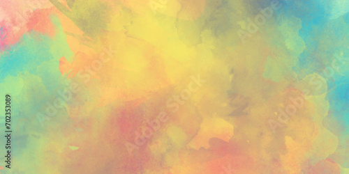 Pastel ink colors wet effect hand drawn watercolor background with splashes, multicolor colorful marble alcohol ink drawing effect, Rainbow color washed Watercolor Background, watercolor paper.