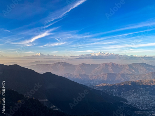 Snowy mountains in different color Layers in Nepal © FCEalin 