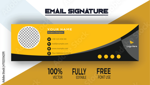 Corporate, Modern and Professional Email Signature. Creative Multipurpose business email signatures With an Author photo place photo