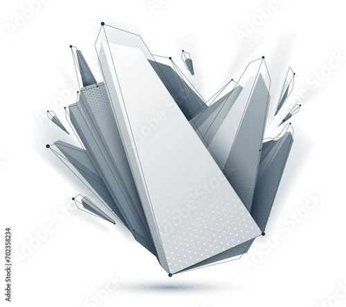 Low poly abstract form isol...