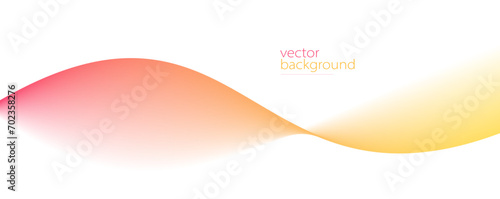 Flowing color curve shape with soft gradient vector abstract background, relaxing and tranquil art, ease and tranquil image.