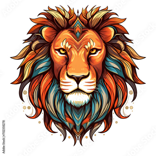 Lion head. Vector illustration for t-shirt  tattoo or poster