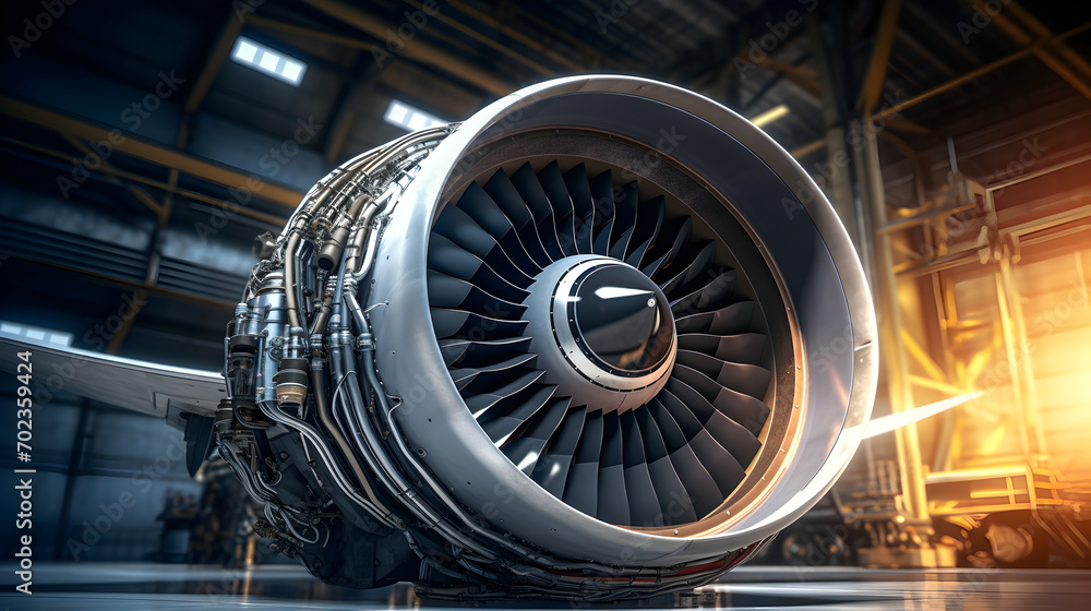Aircraft engine repair and maintenance work in progress Aircraft engine repair and maintenance work in progress