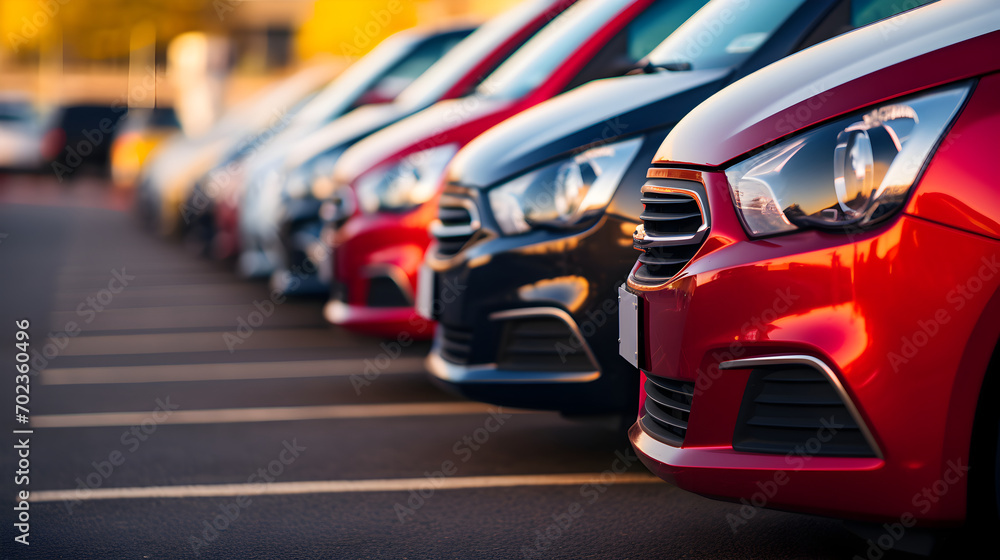 Cars parked in a parking lot Cars parked in a parking lot