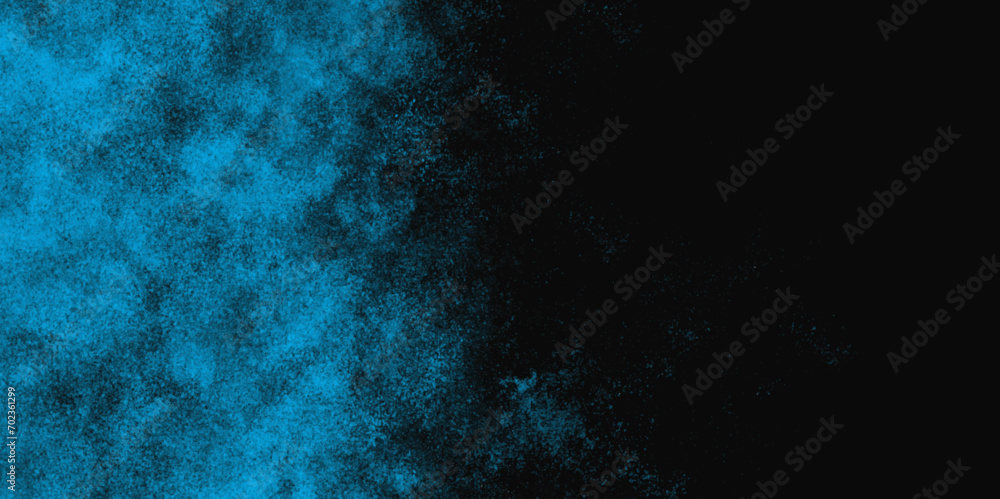 Fototapeta premium Blue dust explosion on black background. Texture background for graphic and web design.