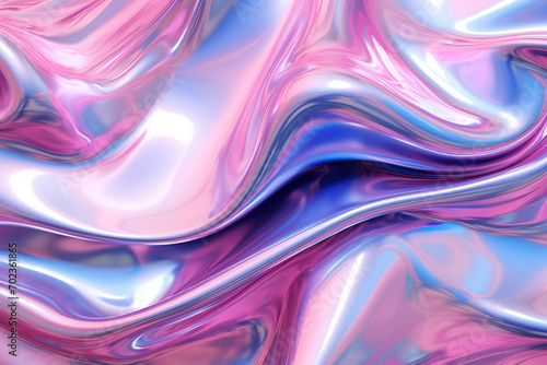 pink and purple chrome liquid texture smooth flowing waves with chromatic motion effect as background wallpaper pattern print photo