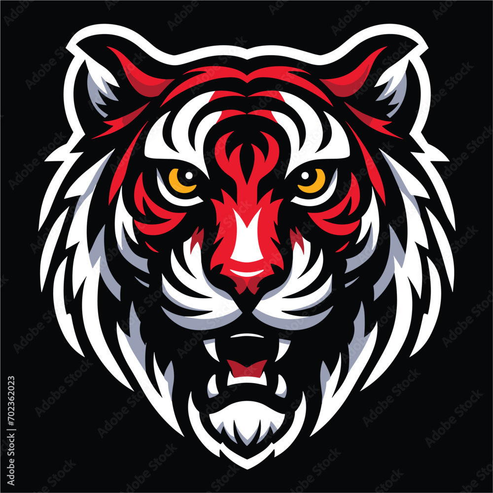 tiger head , tiger face, Angry Tiger head logo