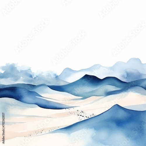 Abstract hand painted watercolor landscape background modern pastel coloured texture. Fun and creative colourful background for greeting cards, banners and social media