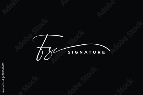 FZ initials Handwriting signature logo. FZ Hand drawn Calligraphy lettering Vector. FZ letter real estate, beauty, photography letter logo design.