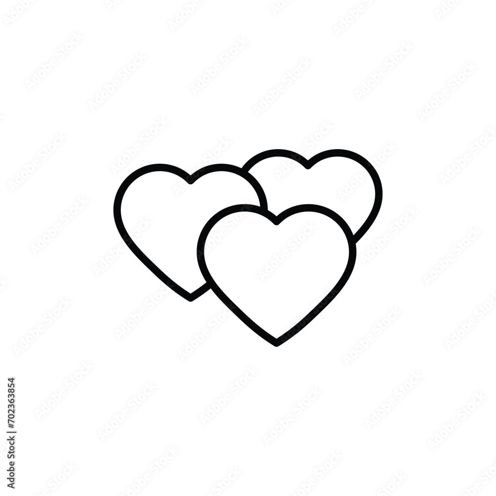 heart button vector icon love sign